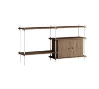 MOEBE Étagère avec armoire Shelving System Chêne fumé-white. 163x85x35 cm. S.85.2.C
