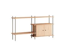 MOEBE Étagère avec armoire Shelving System Chêne-warm grey. 163x85x35 cm. S.85.2.C