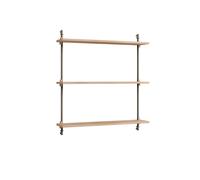 MOEBE Étagère murale Wall Shelving Chêne-warm grey. 92x85x17.5 cm. WS.85.1