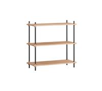 MOEBE Étagère Shelving System classic Chêne-black. 86x85x35 cm. S.85.1.A