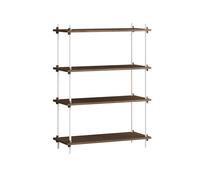 MOEBE Étagère Shelving System classic Chêne fumé-white. 86x115x35 cm. S.115.1.A