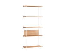MOEBE Étagère Shelving System classic Chêne-white. 86x200x35 cm. S.200.1.A