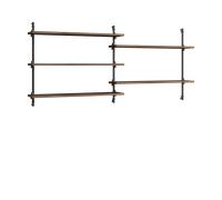 MOEBE Moebe wall shelving ws.65.2.B Chêne fumé-noir