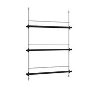 MOEBE Porte-revues Magazine Shelving Black-acier inoxydable. 85x115x7 cm. MS.115.1