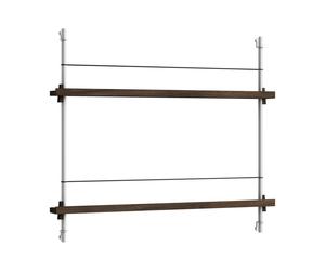 MOEBE Porte-revues Magazine Shelving Chêne fumé-acier inoxydable. 85x65x7 cm. MS.65.1