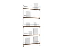 MOEBE Porte-revues Magazine Shelving Chêne fumé-black. 85x180x7 cm. MS.180.1