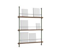 MOEBE Porte-revues Magazine Shelving Chêne fumé-pine green. 85x115x7 cm. MS.115.1
