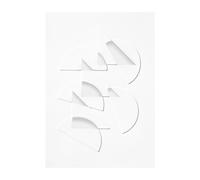 MOEBE Œuvre d'art en relief demi-lunes & triangles 29.7x42 cm Blanc cassé