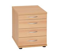 Möblepartner 142823 Manni Conteneur de bureau, décor hêtre samerberg, 41,6 x 50,0 x 53,4 cm