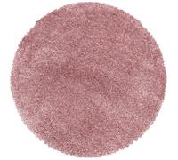 MOELLEUX - Tapis cosy Rond à poils longs - Rose 200 x 200 cm