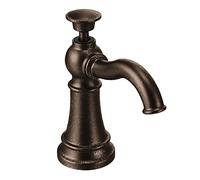 Moen Distributeur de savon de cuisine monté sur le pont avec bouteille rechargeable au-dessus de l'évier, bronze huilé, 1,12