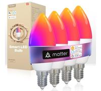 MOES Ampoule Intelligente RGB E14 Matter 6W 470LM, 4 Pcs
