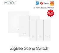 MOES - interrupteur de scène sans fil Tuya ZigBee, interrupteur à 9 boutons poussoirs, transmetteur à piles, Smart Life, automatisation des applications, 1/2/3 gangs 1 GANG