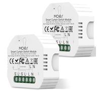 MOES Interrupteur Module Volet Roulant Connecté WiFi, 2 Pcs