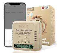 MOES Interrupteur WiFi encastré, mini module de relais d'interrupteur intelligent, compatible avec Smart Life Tuya, Alexa et Google Home, conducteur neutre nécessaire 1 Voie