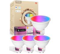 MOES Matter Ampoule Intelligente LED GU10 WLAN RGB, 4 Pcs