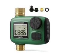 MOES Programmateur d'Arrosage Automatique 1 Voie, Minuteur d'eau avec Entrée et Sortie en Laiton, Contrôleur d'Arrosage Programmable avec Retardateur de Pluie et Mode Manuel, Nez de Robinet