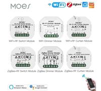 MOES Smart Zigequation WiFi Switch, Tech Dimmer, Rideau Switch, Smart Life App, Télécommande, Alexa, Google Home, Commande vocale WiFi 4 Gang Switch