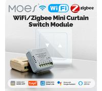 MOES Tuya - interrupteur de rideau intelligent WiFi et ZigBee, Mini Module pour réinitialisation à bascule, application/commande vocale, fonctionne avec Alexa et Google Home