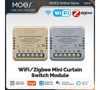 MOES Tuya WiFi/ZigBee commutateur de rideau intelligent Mini Module pour interrupteur de réinitialisation à bascule, télécommande App fonctionne avec Alexa Google Home ZigBee 3 PCS