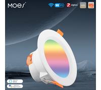 MOES Tuya WiFi/Zigbee Spot lumineux LED intelligent gradation 16M couleurs réglables 7/10W Mode de scène Multiple synchronisation commande vocale