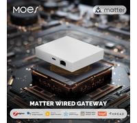 MOES Tuya Zigbee Matter fil passerelle maison intelligente pont Matter Hub prise en charge commande vocale Siri Homekit Smartthings Google Alexa Matter wired gateway