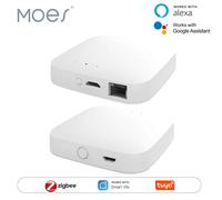 MOES Tuya ZigBee3.0 Hub intelligent, pont de passerelle sans fil/filaire, application SmartLife, télécommande, fonctionne avec Alexa Google Home Assistant Wireless Hub