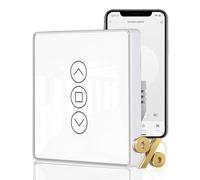 MOES WiFi 2.5D Interrupteur de Rideau Tactile | Commutateur de volet roulant intelligent, compatible avec Smart Life, Alexa et Google Home