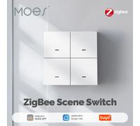 MOES ZigBee - commutateur de scène sans fil, 4 boutons poussoirs, 12 boutons poussoirs, contrôleur Tuya, scénario d'automatisation, alimenté par batterie, fonctionne avec Smart Life Zigbee