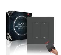 MOES ZigBee Commutateur de Scène Intelligent sans fil, Interrupteur avec Conception Nécessite ZigBee Passerelle Compatible Alexa/Google Home, 4 Gang