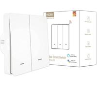 Moes ZigBee Smart Light Switch, 2 vitesses, Smart Switch, pas de câble neutre, pas de condensateur, compatible avec Smart Life Tuya, Alexa, Google Home, Blanc.