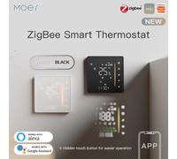 MOES Zigbee Thermostat régulateur de température ambiante de l'eau/chauffage électrique au sol chaudière à gaz humidité Tuya fonctionne avec Alex 5A16A water gas boiler WH