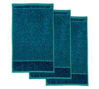 Möve Bamboo Luxe Ensemble de 3 Serviette d’invité, Deep Lake, 30 x 50 cm