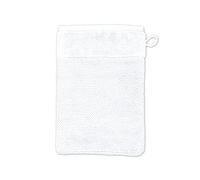 MÖVE Bamboo Luxe Gant de Toilette 15 x 20 cm, Fabriqué en Allemagne, 60% coton / 40% viscose en pulpe de bambou, Snow (Blanc)