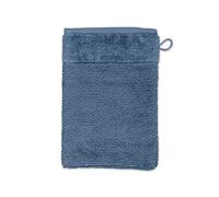 Möve Bamboo Luxe Gant de Toilette 60% Coton / 40% Viscose en Cellulose de Bambou, Bleu Acier, 15 x 20 cm