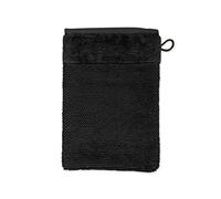 Möve Bamboo Luxe Gant de Toilette 60% Coton / 40% Viscose en Cellulose de Bambou, Noir, 15 x 20 cm