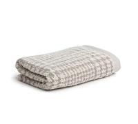 Möve Brooklyn Glencheck Drap de Douche 85% Coton, 10% Viscose, 5% Lin, Beige Naturel/Cachemire, 80 x 150 cm