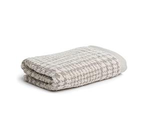 Möve Brooklyn Glencheck Drap de Douche 85% Coton, 10% Viscose, 5% Lin, Beige Naturel/Cachemire, 80 x 150 cm