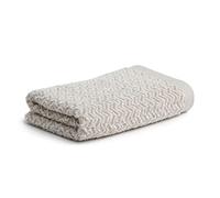 Möve Brooklyn Herringbone Serviette de Toilette 85% Coton, 10% Viscose, 5% Lin, Beige Naturel/Cachemire, 50 x 100 cm