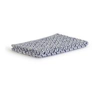 Möve Brooklyn Serviette d’invité à Chevrons, 85% Coton, 10% Viscose, 5% Lin, Beige Naturel/Bleu foncé (Deep Sea), 50 x 30 cm
