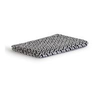 Möve Brooklyn Serviette d’invité à Chevrons, 85% Coton, 10% Viscose, 5% Lin, Beige Naturel/Noir, 50 x 30 cm