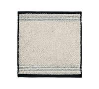 Möve Eden Melange Essuie-Mains 90% Coton, 10% Lin, Beige Naturel/Noir, 30 x 30 cm
