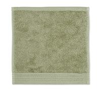 Möve Loft Serviette de Toilette Unie avec Plumes chenilles, 30 x 30 cm, 100% Coton (Spinair), Moss