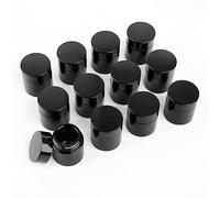 MOFIST Lot de 12 petits bocaux en verre épais avec couvercles - Protection UV - 10 ml - Pour stockage hermétique de la cire, du baume et de la crème - 10 ml