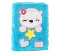 Mofu Mofu Agenda scolaire 2026-2027, 12 mois, pour école primaire et moyenne, couverture en peluche et détails brodés, 352 pages colorées avec activités et jeux, pour enfants et filles, 13 x 18,5 cm