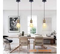MOGOD 3Pcs Lustre Suspension Pendentif Vintage en Fer Plafonnier Luminaire Industriel design Simple