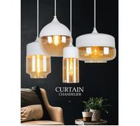 Mogod Lot de 4 Moderne Lampe Suspension Pendentif Lumière Plafonnier Lustre Maison Intérieur Décoration E27