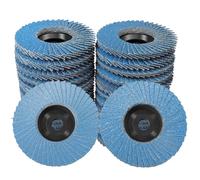MOGRQAP 12 Pcs Disques à Lamelles, 76mm Disque 40/60/80/120 Grain Meuleuse Compartiments pour Meuleuse Convient à l'acier Inoxydable, Bois, Métal