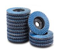 MOGRQAP 12 Pcs Disques à Lamelles, 76mm Disque 40 Grain Meuleuse Compartiments pour Meuleuse Convient à l'acier Inoxydable, Bois, Métal