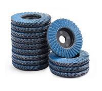 MOGRQAP 12 Pcs Disques à Lamelles, 76mm Disque 80 Grain Meuleuse Compartiments pour Meuleuse Convient à l'acier Inoxydable, Bois, Métal